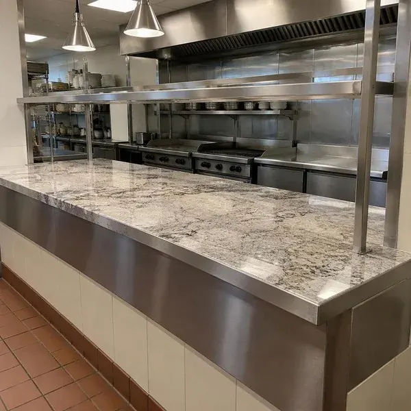 Installed restaurant pass-through countertop between the kitchen and dining room in Baltimore